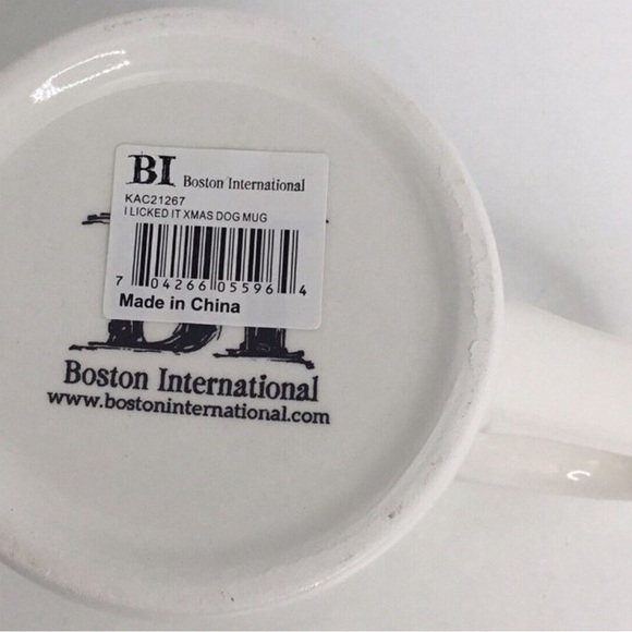 Ceramic Coffee/Tea Mug, Boston International Holiday 12-Oz, I Licked It Xmas Dog - Picture 6 of 6